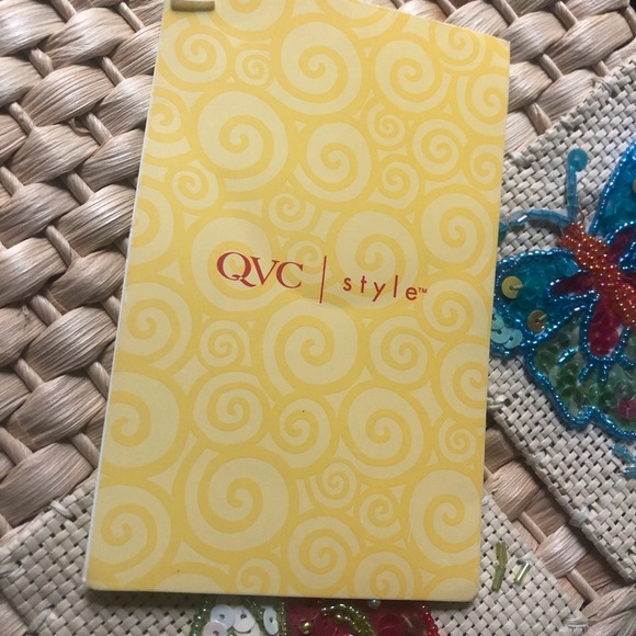 Woven Straw Sequin Butterfly Dragonfly Purse NWT - Picture 3 of 13